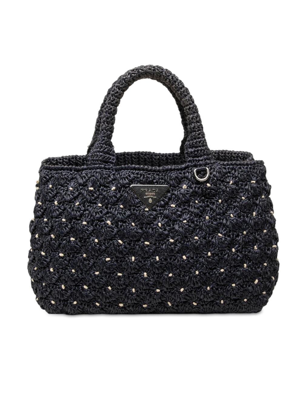 Prada Raffia Effect Crochet Pois #356669P82B